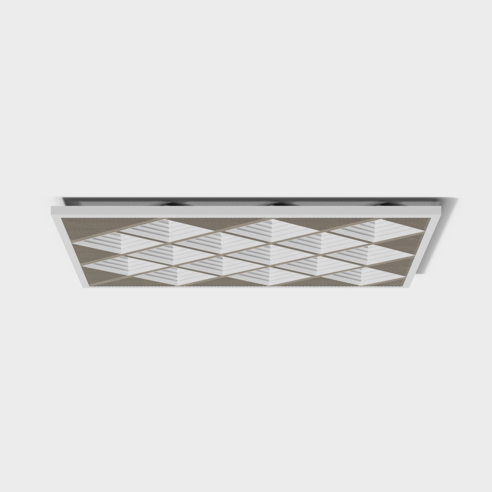 Sleek Ceiling Light 3D Model – Modern Gray Design