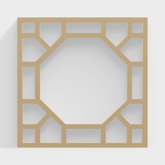 Geometric Low-Poly Decorative Window 3D model