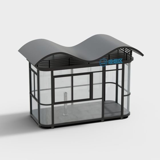 Modern Smoking Area 3D Model