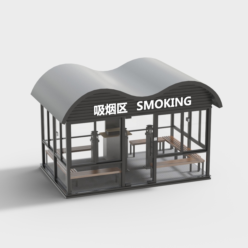 Modern Smoking Area 3D model