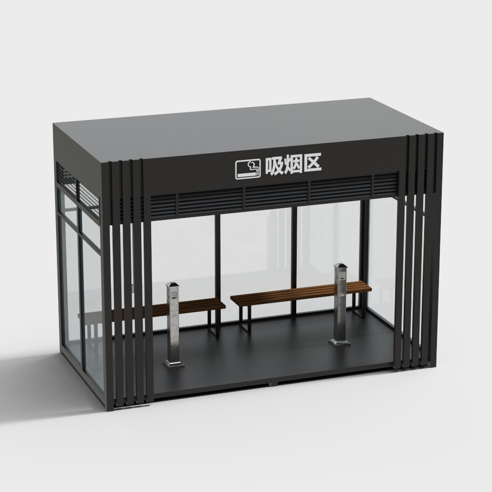 Smoking booth smoking room