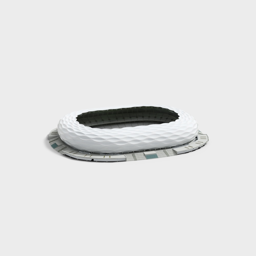 Unique Low-Polygon Stadium 3D model for Modern Cities