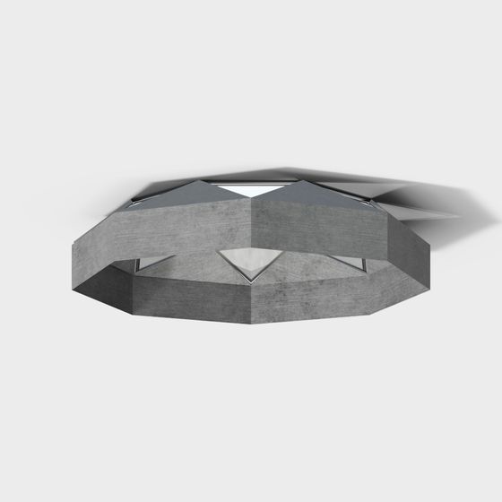 Stylish Low Poly Concrete Owl 3D model