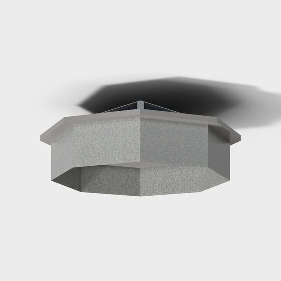 Urban Skylight Low-Poly 3D Model for Modern Projects
