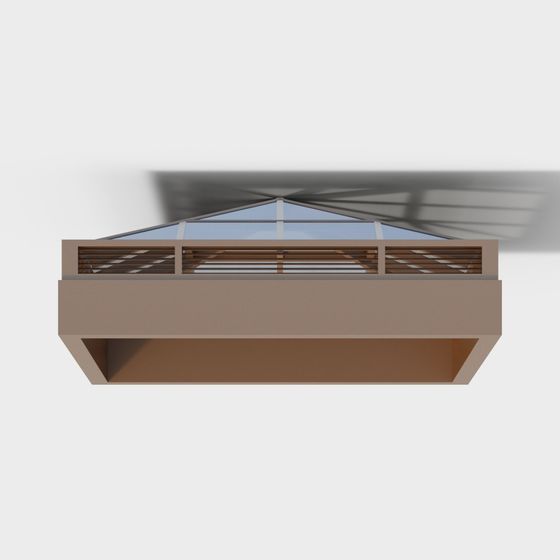 Stylish Low-Poly Balcony 3D model for Modern Architecture