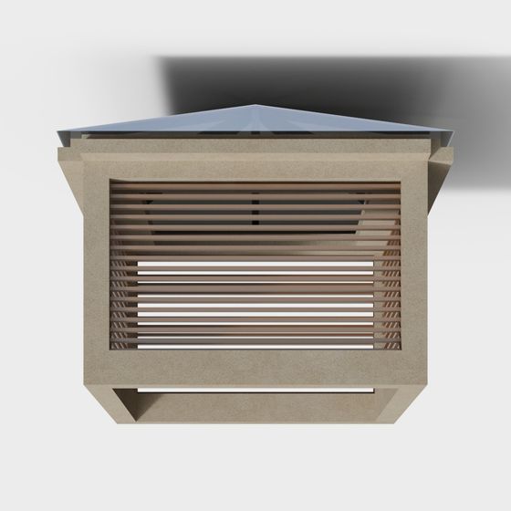 Urban Vent 3D Model with Unique Low-Poly Design