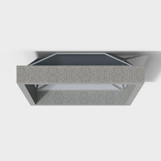 Stylish Concrete Frame Table 3D model for Modern Interiors