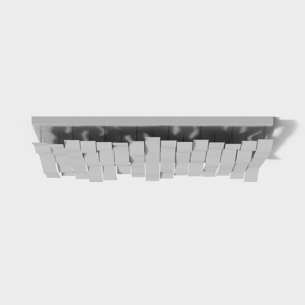 Origami Art Light Fixture 3D Model – Folded Paper Design