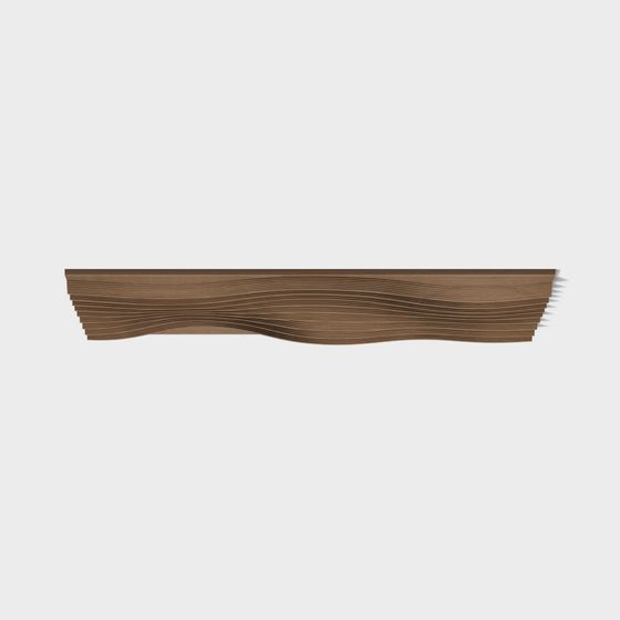 Wavy Wooden Beam 3D model