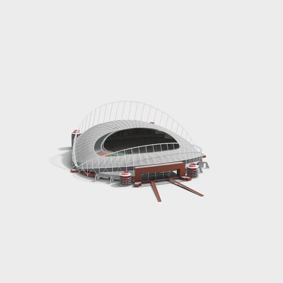 Stunning Low-Polygon Sports Stadium 3D model