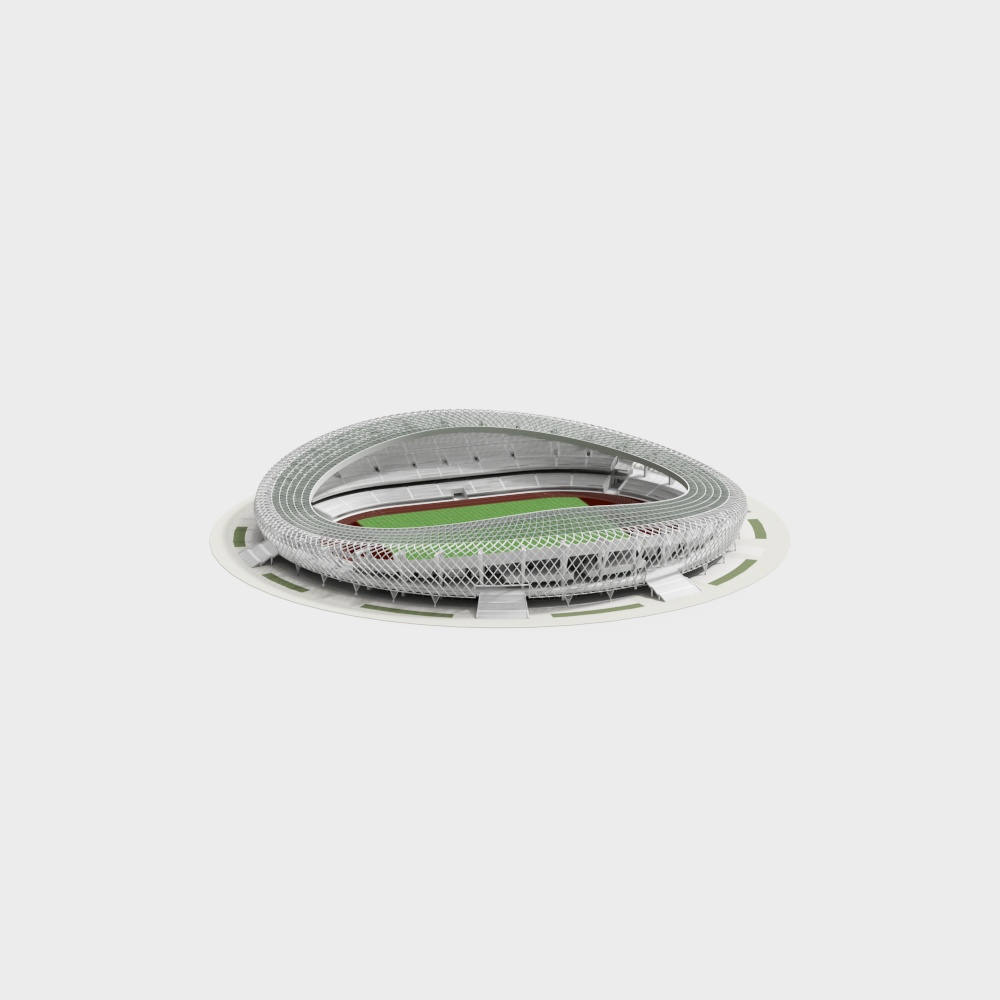 Low-Poly Stadium 3D model for Modern Sports