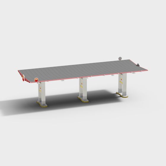 Stylish City Fuel Station Booth 3D model