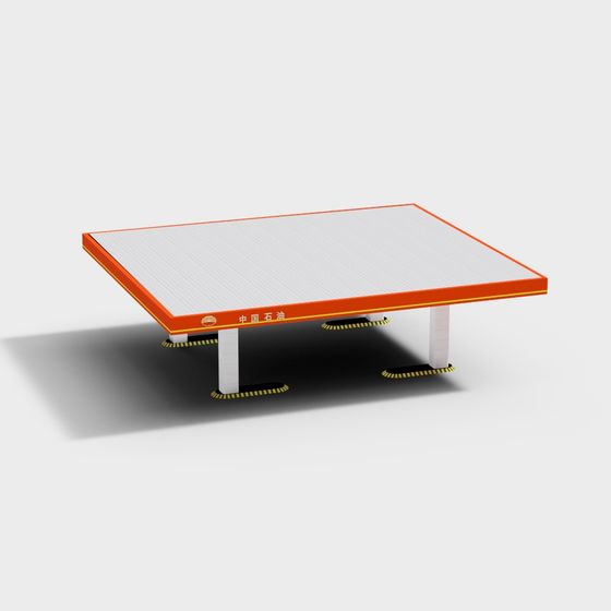 Gas Station Platform 3D Model