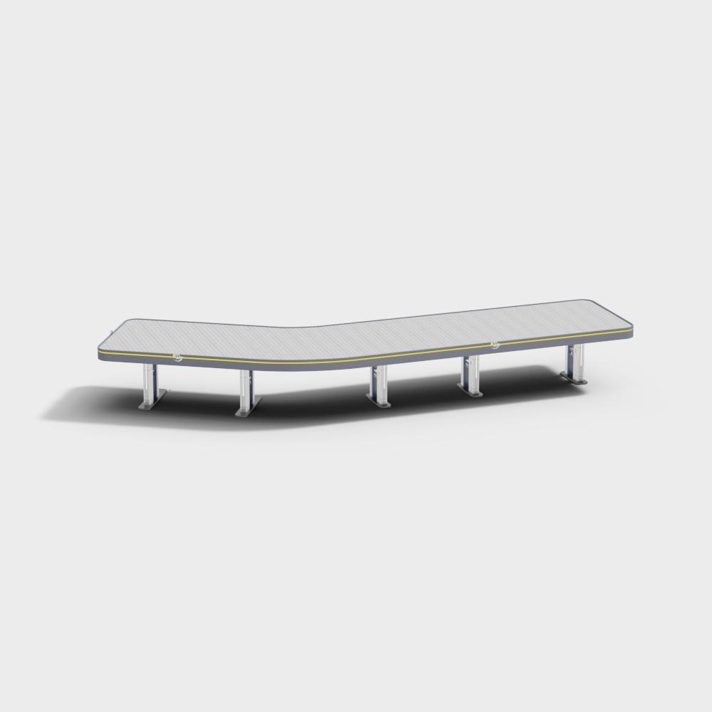 Modern Low-Polygon Luggage Conveyor Belt 3D model