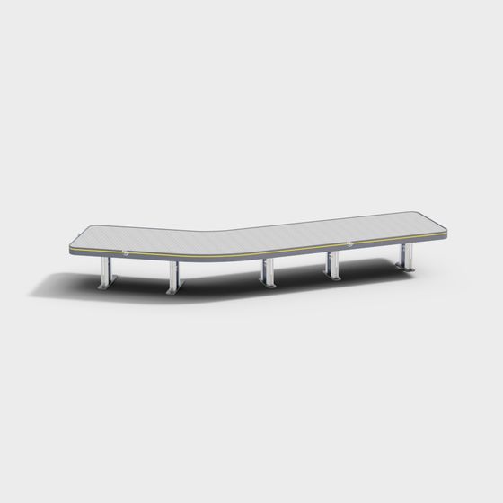 Stylish Low-Polygon Luggage Conveyor Belt 3D model
