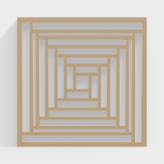 Abstract Geometric Frame 3D model for Creative Projects