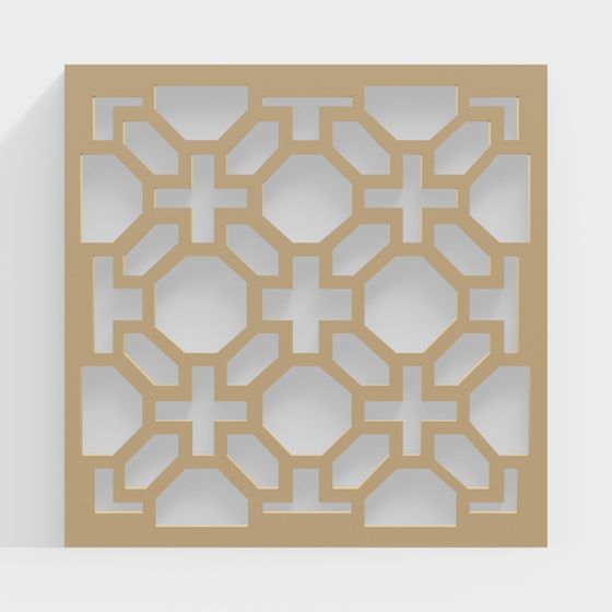 Elegant Lattice Panel 3D Model for Modern Design