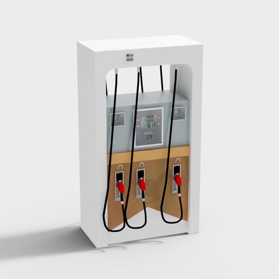 Urban Gas Station 3D model