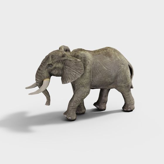 Lifelike Walking Elephant 3D model for Creative Projects