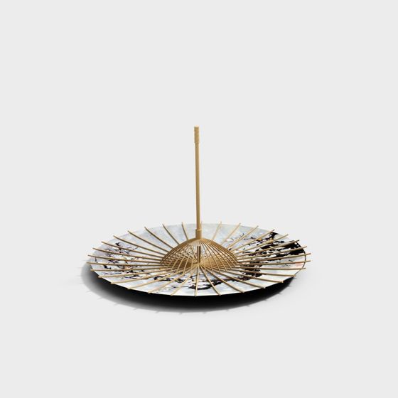 Elegant Japanese Folding Fan 3D model for Creative Use