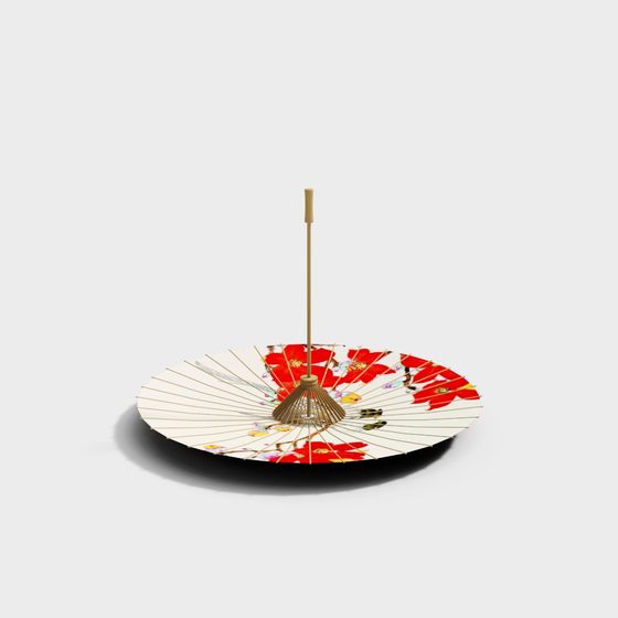 Japanese Style Oil Paper Umbrella 3D model
