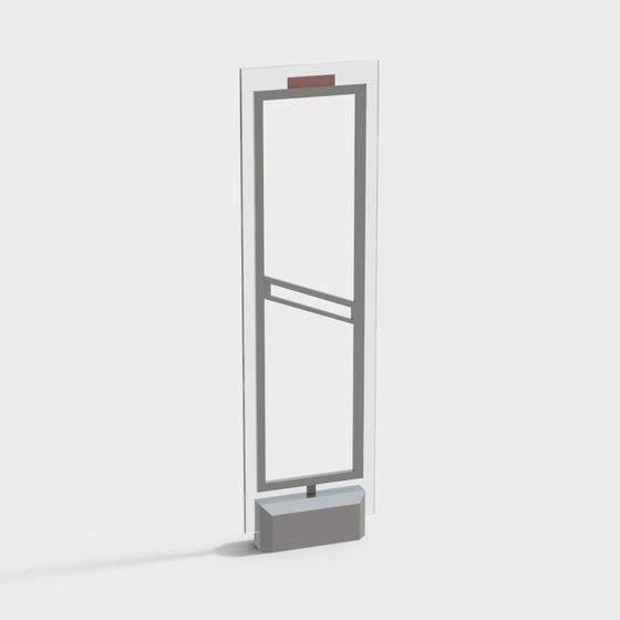 Stylish Minimalist Glass Door 3D model