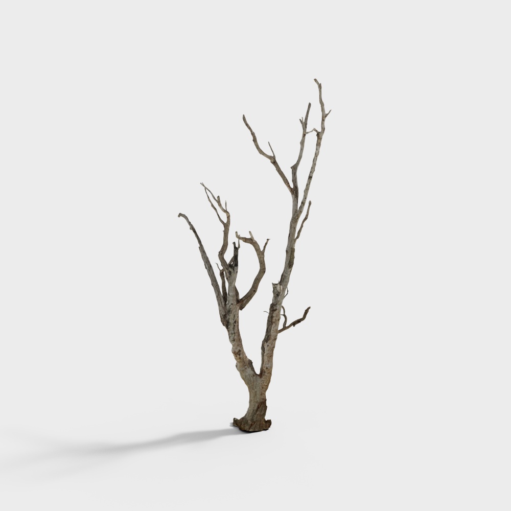 Low-Poly Dead Tree 3D Model