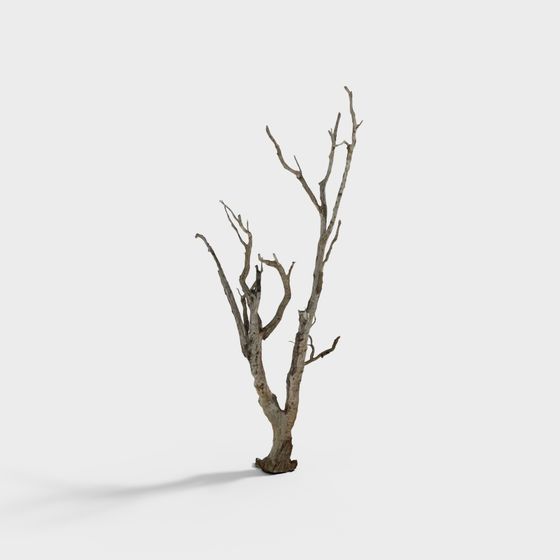 Low-Poly Dead Tree 3D Model