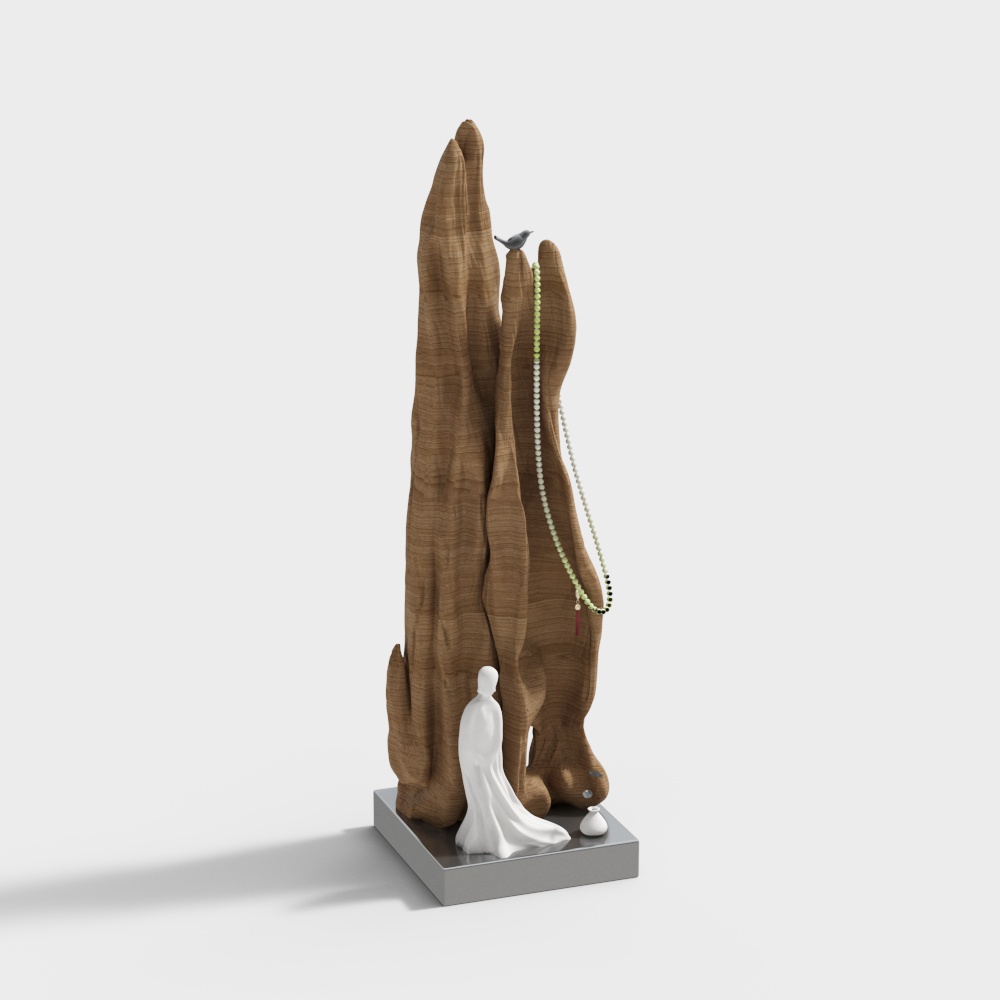 Forest Spirit 3D Model - Natural Sculpture