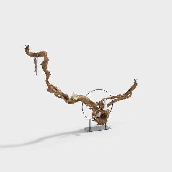 Dynamic Curved Tree Trunk 3D model