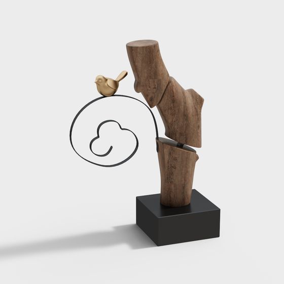 젠 뿌리 조각 장식