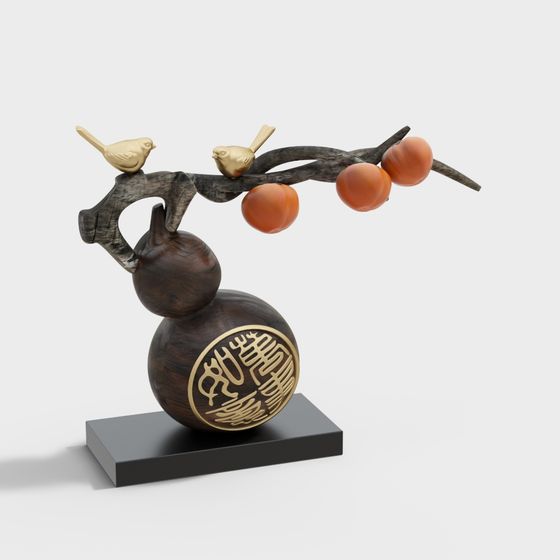 Autumn Bough Low-Poly 3D Model