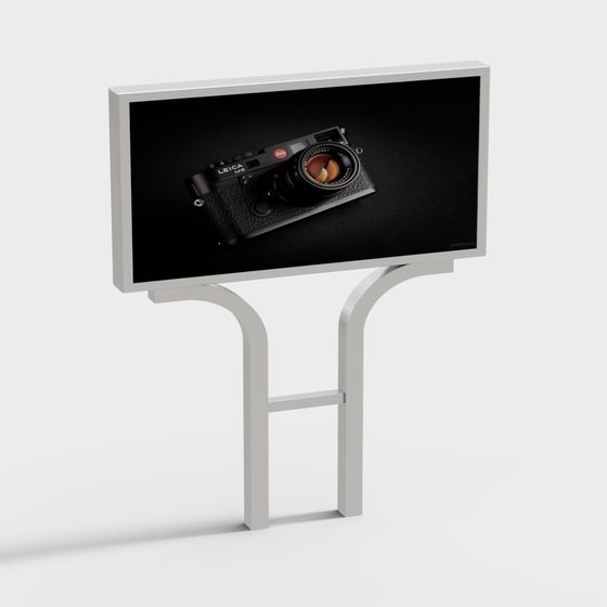 Minimalist Advertising Billboard 3D Model