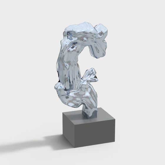 Flowing Metal C 3D Model