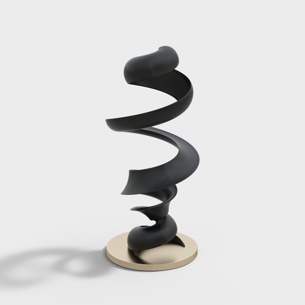 Instalación de escultura abstracta de arte en el lobby del hotel