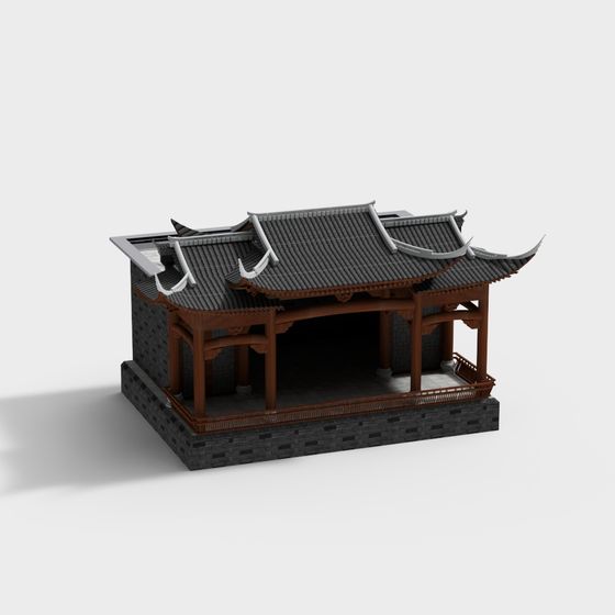 Traditional Chinese Pavilion 3D model