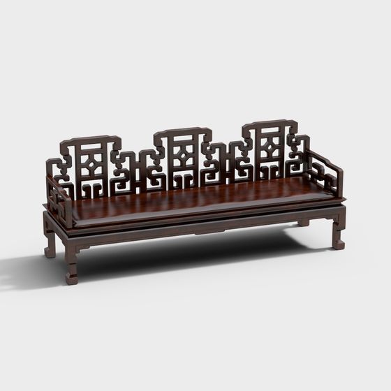 Oriental Elegance Sofa 3D model for Contemporary Spaces