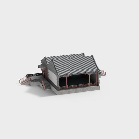 Traditional Chinese Architectural 3D model with Modern Flair