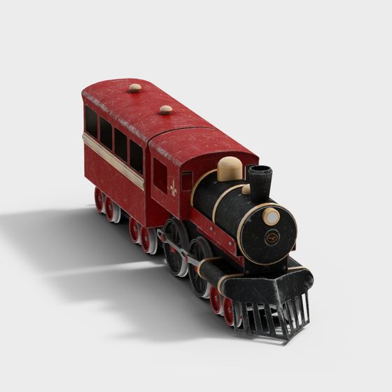 Nostalgic Steam Train 3D model for Creative Applications