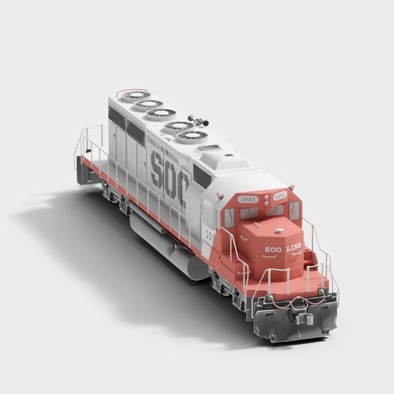 SOO Line 1031 Locomotive 3D Model