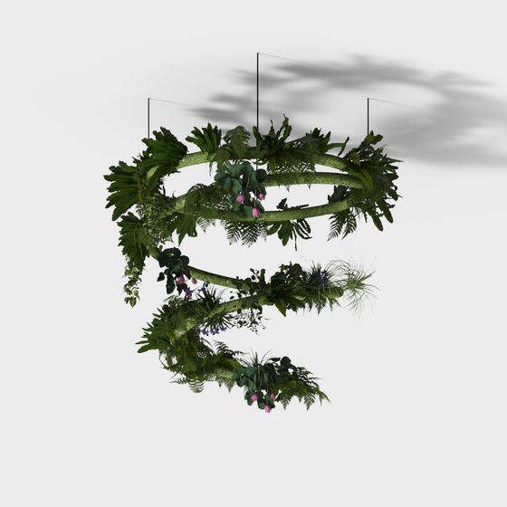 plafond de plantes vertes