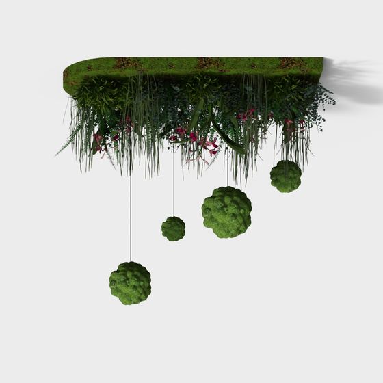 Grüne Pflanzen-Decke