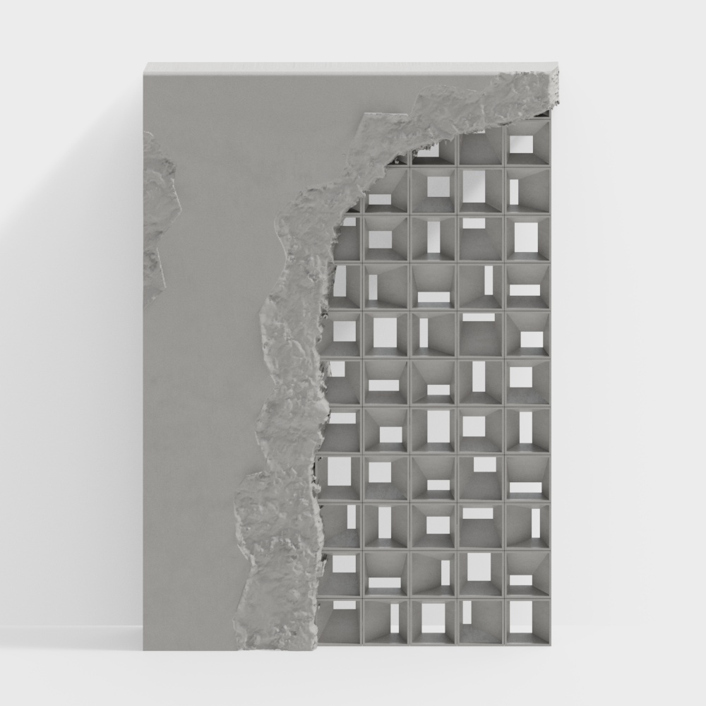 Hollow brick partition