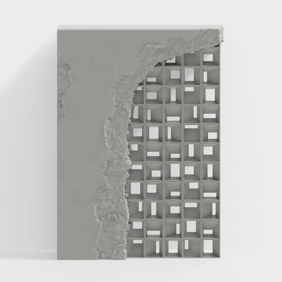 Low-Poly Modern Partition 3D model