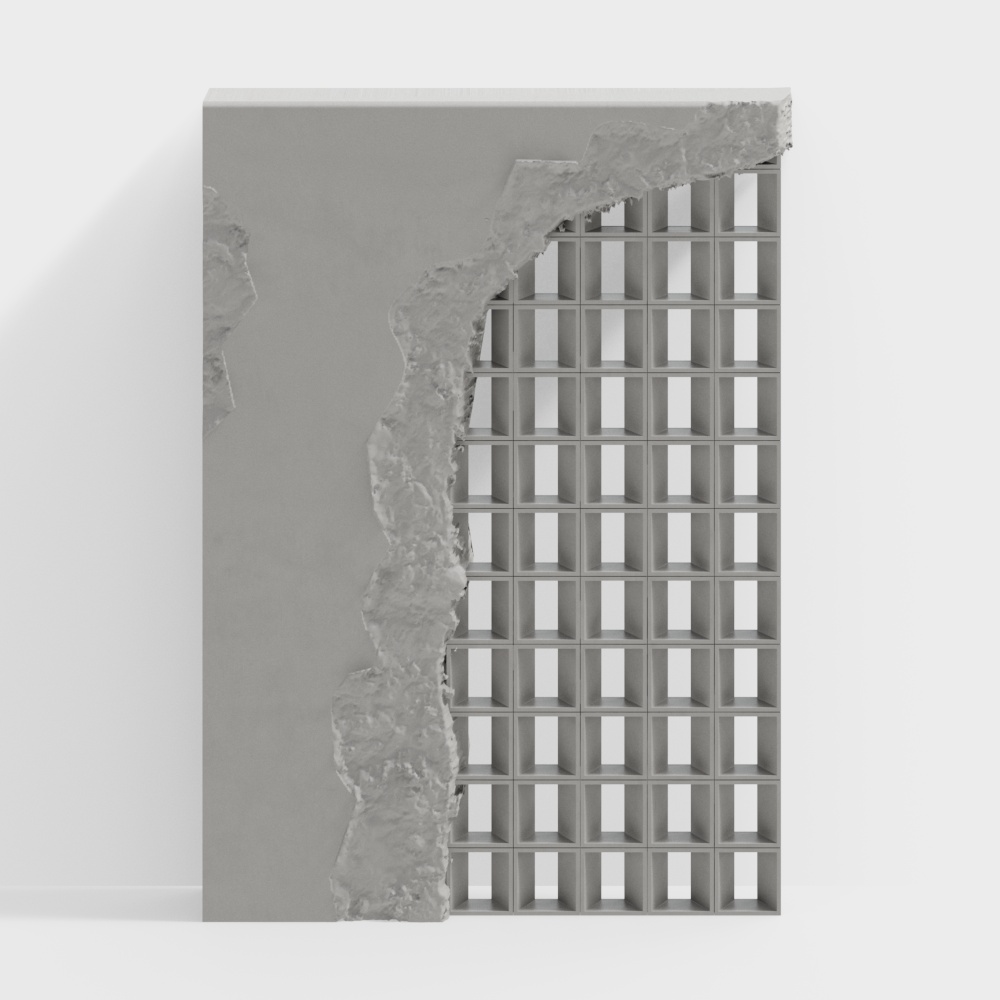 Hollow brick partition