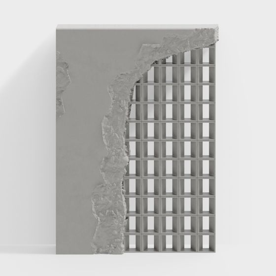 Low Poly Concrete Architectural 3D model