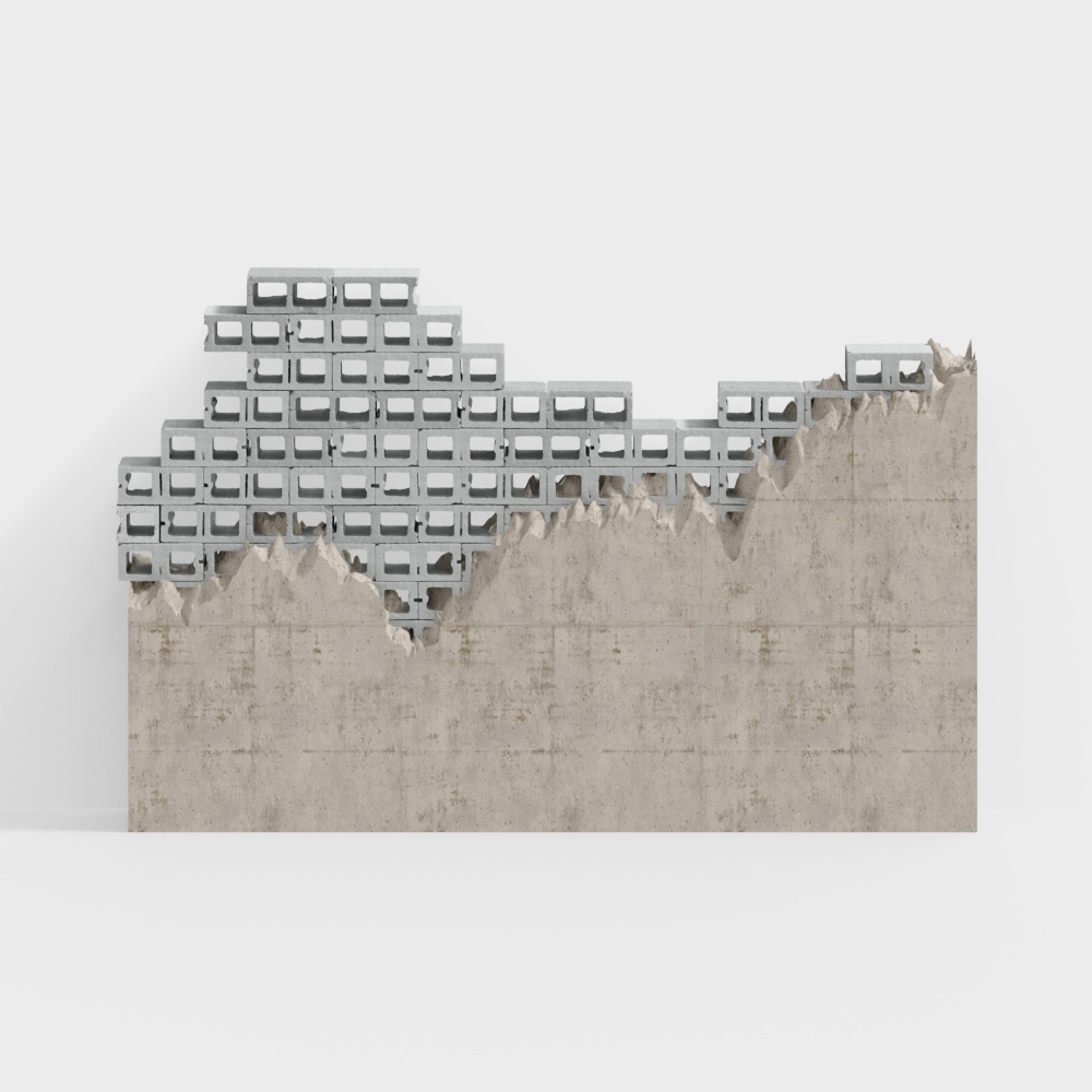 Cement hollow brick partition wall