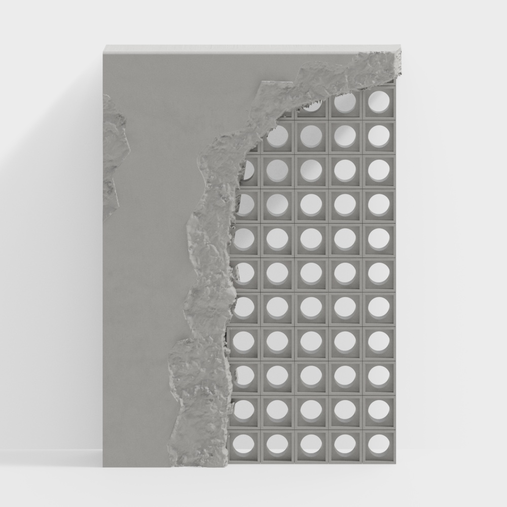 Hollow brick partition