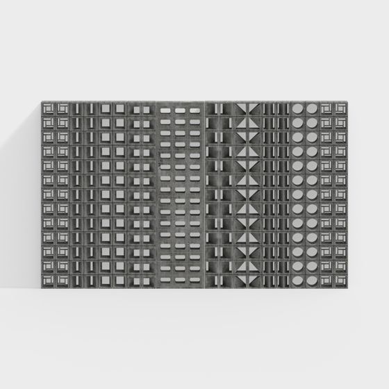Concrete Geometry Wall 3D model