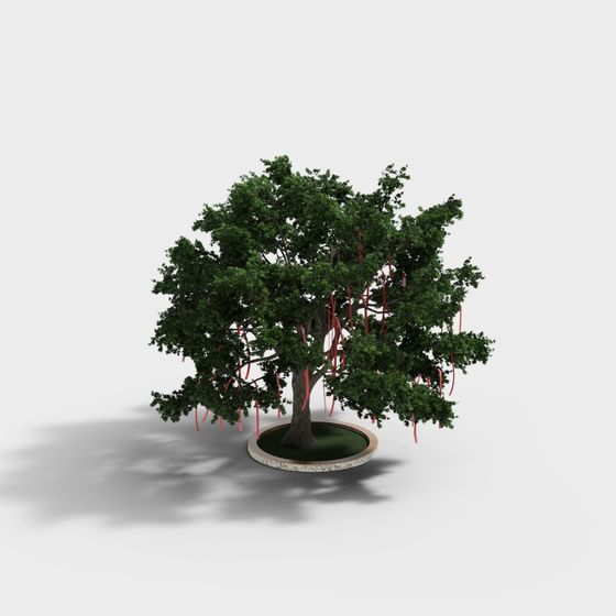 Realistic Oak Tree 3D Model for Creative Projects